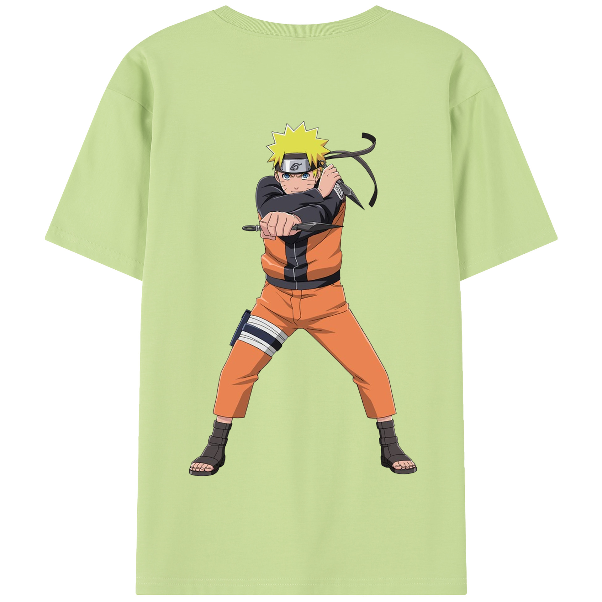 （画像用） NARUTO -ナルト- うずまき ナルト Uzumaki Naruto 綿100％半袖Tシャツ（背面プリント）